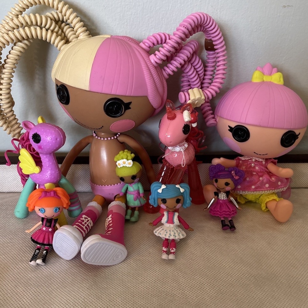Lalaloopsy Doll Lot Silly Hair Large Medium Mini Figures Ponies Unicorn 8pc Set